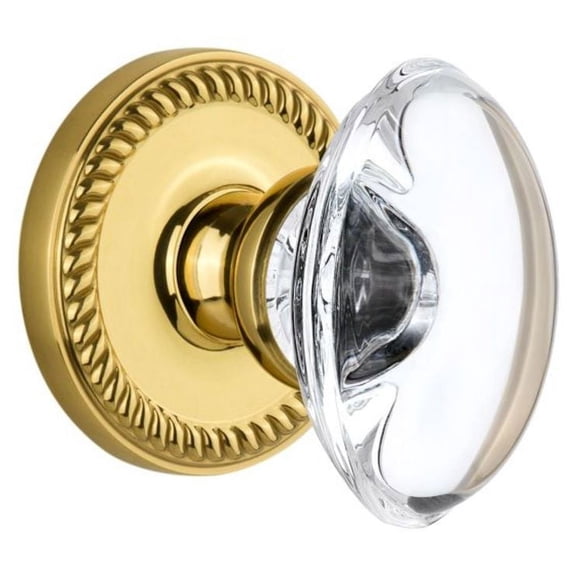 Grandeur Newport Rosette with Provence Crystal Knob, Single Dummy, Lifetime