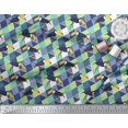 thumbnail image 2 of Soimoi Rayon Fabric Check & Toucan Bird Printed Craft Fabric by The Yard 56 Inch Wide, 2 of 3