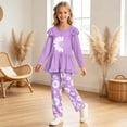 thumbnail image 2 of Kogui Girls Long Sleeve Blouse and Pants Set Floral 2pc Outfit Clothes for Teen Girls Fall Winter 2T 3T, 2 of 6