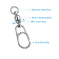 thumbnail image 3 of 39Lbs Fishing Swivels Snaps Stainless Steel Barrel Swivels Ball Bearing 50 Pack, 3 of 6