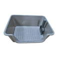 thumbnail image 3 of Milaget Cat Litter Box Cats Litter Basin with High Sides Large Capacity Lowered Front Gray, 3 of 9