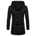 thumbnail image 3 of Baqcunre Hoodies For Men Men'S Hooded Solid Zipper Trench Coat Jacket Cardigan Long Sleeve Outwear Blouse Zip Up Hoodie Men Tops For Men Black L, 3 of 3