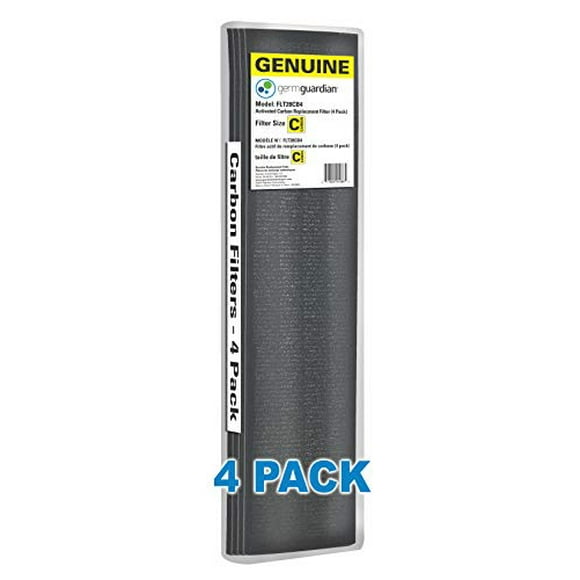 Germ Guardian GermGuardian Purificateur d'Air Filtre à Charbon Véritable 4-Pack pour une Utilisation avec FLT5000 Filtre HEPA C pour AC5000 Série Purificateurs d'Air, FLT28CB4