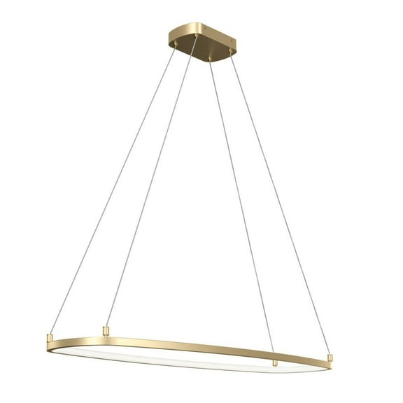 84312CG Elan Lighting Koloa - 1 LED Ring Chandelier In Minimalist Style-15 Inches Tall and 1.82 Inches Wide-Champagne Gold Finish