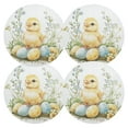thumbnail image 2 of Round Placemats Plate Mats 15 Inch Non-Slip Heat Resistant Washable PVC Set Table Decoration for Kitchen Dining Easter Chick with Eggs, 2 of 6