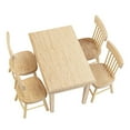 thumbnail image 2 of Wooden Table & Chair Kit  Miniature Dining Room Dollhouse Accessories  1/12 Scale, 2 of 9