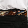 thumbnail image 4 of Buckle-Down Belt, Seatbelt Buckle Belt, Surfboard Cali Scenes Us Flag Stacked Brown, 34 to 52 Inches, 4 of 9