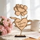 thumbnail image 1 of Decoración de la mesa familiar de figuras de madera, adorno artesanal para comedor, regalo personalizado para el Día de la Madre, escultura de madera maciza natural para guardar en recuerdo, 1 of 6