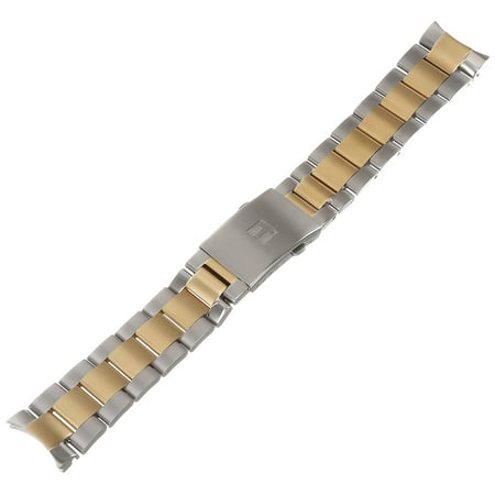 Tissot unisex-adult Stainless Steel Watch Strap Silver Yellow gold ...