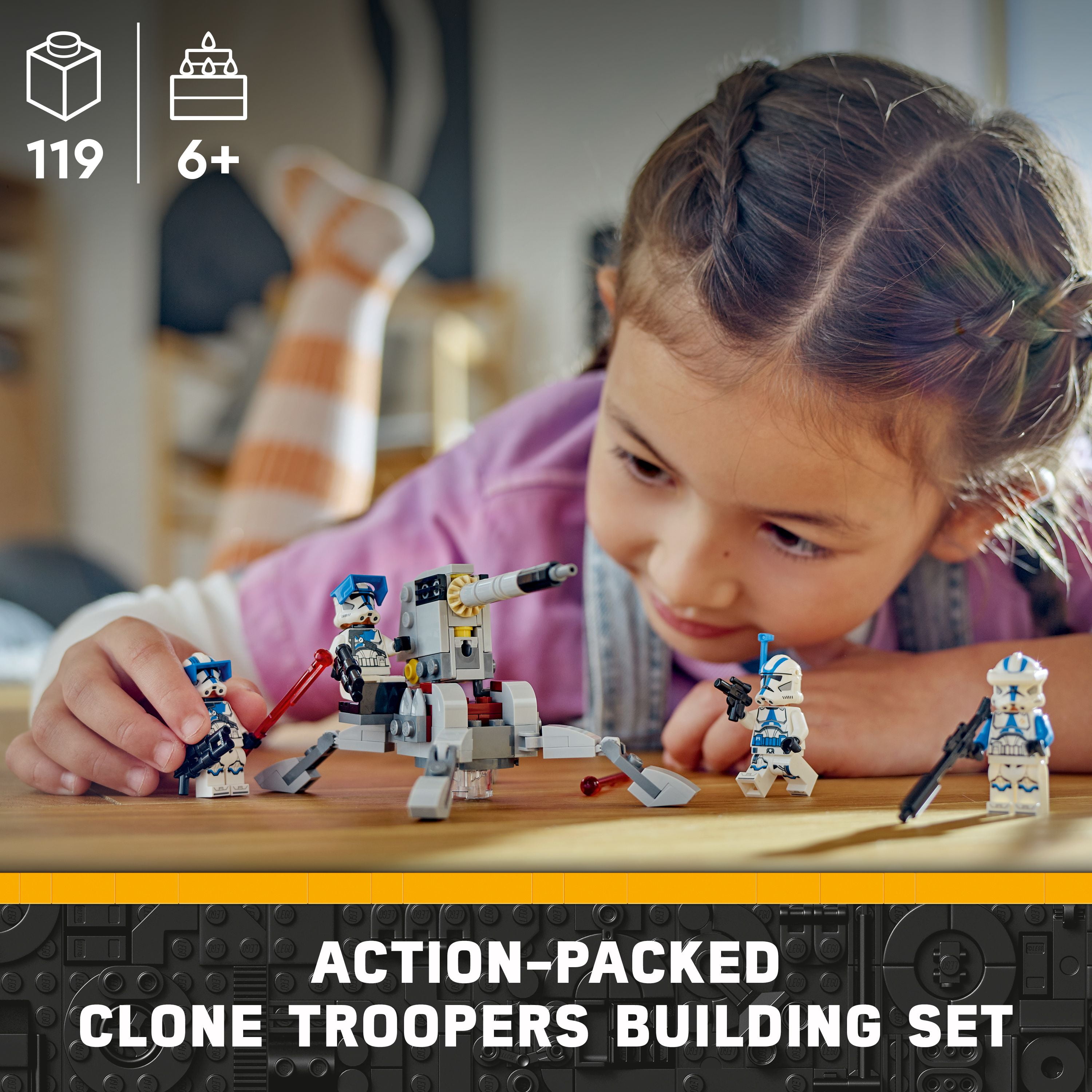 3 pack LEGO Star Wars 501st Clone Troopers Battle Pack 75345 Toy Set Buildable AV 7 Anti Vehicle Cannon 4 Minifigures Clone Squadron Collection Great Gift for Kids Ages 6 Walmart