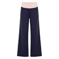 thumbnail image 7 of Women Wide Leg Loungewear Pants High Waist Soft Stretch Comfortable Loose Casual Workout Yoga Trousers with Pockets Navy L, 7 of 7