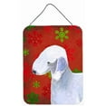 thumbnail image 1 of Carolines Treasures SS4690DS1216 Bedlington Terrier Flocons de Neige Rouges Impressions Murales Ou de Porte en Métal Aluminium pour Noël, 1 of 1