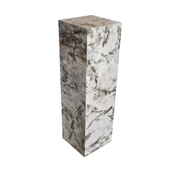 Pedestal For Artwork, Modern Gray Black and White Porcelain.  12" x 12" x 39"H