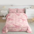 thumbnail image 2 of Feelyou Retro Camo Teen Twin Comforter Sets, Pink Dinosaur Animal Bedding Set, 2pcs, 2 of 8
