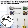 thumbnail image 3 of 2set Guitar Hanger Wall Mount Display Bracket Split Style Horizontal Rack Hook, 3 of 7