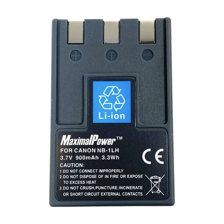 Maximalpower Replacement Battery for Canon NB-1L, NB-1LH fit Canon