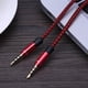 thumbnail image 3 of 1,5 m macho de 3,5 mm a macho de 3,5 mm Cable de audio de tejido AUX Cable auxiliar (rojo), 3 of 8