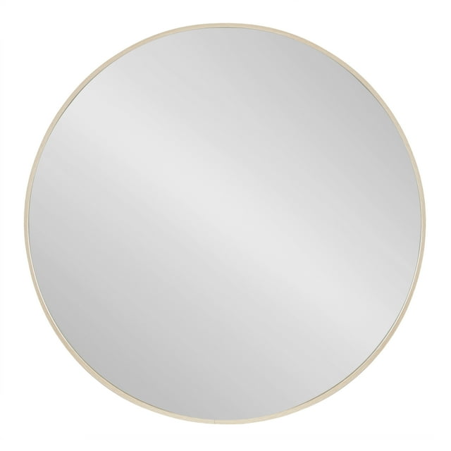 Kate and Laurel Zayda Miroir Rond en Métal, Naturel Diamètre 24 Pouces