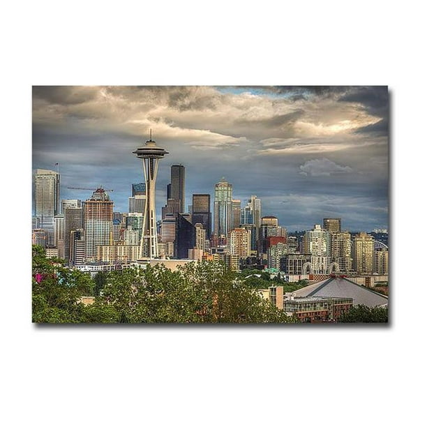 Seattle par Larry J. Taite Premium Giclée de Toile Emballée dans une Galerie - 16 x 24 x 1,5 Po.