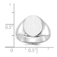 thumbnail image 3 of 14k White Gold 11.0x13.0mm Oval Open Back Signet Ring RS543, 3 of 5