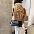 thumbnail image 2 of Lady Fashion Simple French One-shoulder Crossbody Solid Color Fashion Underarm Pu Leather Small Square Bag, 2 of 4