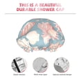 thumbnail image 4 of Pink Shell Conch Shower Cap, Reusable Bath Hair Hat for all Hair Lengths Hair Cover with Elastic Band Double Waterproof Layers Bathing Hat, 4 of 5