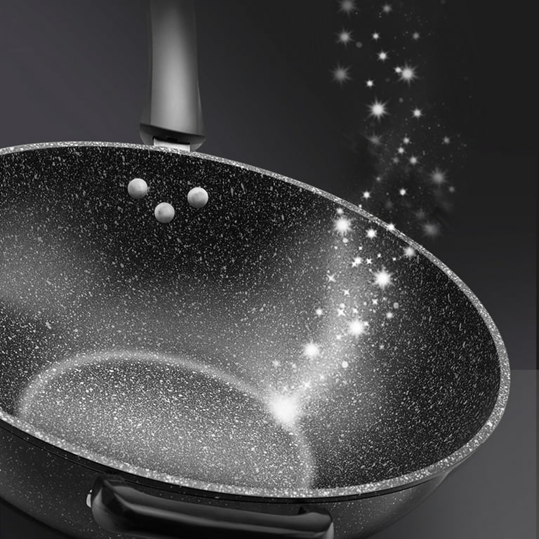 Frying Pan with Lid Non-Stick Granite Small Frying Pan Wok Multifunctional  Easy to Clean for Kitchen 1