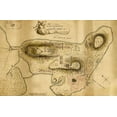 thumbnail image 2 of Vintage Maps 32x22 Black Ornate Wood Framed with Double Matting Museum Art Print Titled - Plan of the heights of Charles Town, 2 of 4