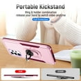 thumbnail image 5 of SaniMore for Samsung Galaxy A73 5G Magnetic Case with Wireless Charging, Rugged PC & TPU Bumpers Cover with Car Mount & 360° Rotatable Ring Kickstand Military Grade Drop Protective Shell, Pink+Rose, 5 of 9