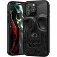 thumbnail image 1 of Funda protectora híbrida Skullcap para Apple Iphone 14, funda de 6,1", silicona de Pvc desmontable, funda para teléfono a prueba de golpes (negro azabache/negro), 1 of 5