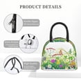 thumbnail image 4 of Fotbe Plants and Insects Pattern Lunch Bag , Insulated Lunch Box, Small Leakproof Cooler Food Lunch Containers Reusable Lunch Tote Bags, 4 of 6