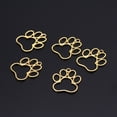 thumbnail image 4 of Yoetaun 5Pieces Gold Color Metal Hollow Dog Footprint Shape Frame Pendants For Earring Making Accessories, 4 of 6