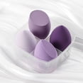thumbnail image 3 of CHUANK 4pcs Makeup Sponge With Case  Seamless Blending And Smudging  Hygiene Focused Design Preventing Bacterial Buildup  Flawless Makeup Application  Beauty Blenders With Protective Case, 3 of 7