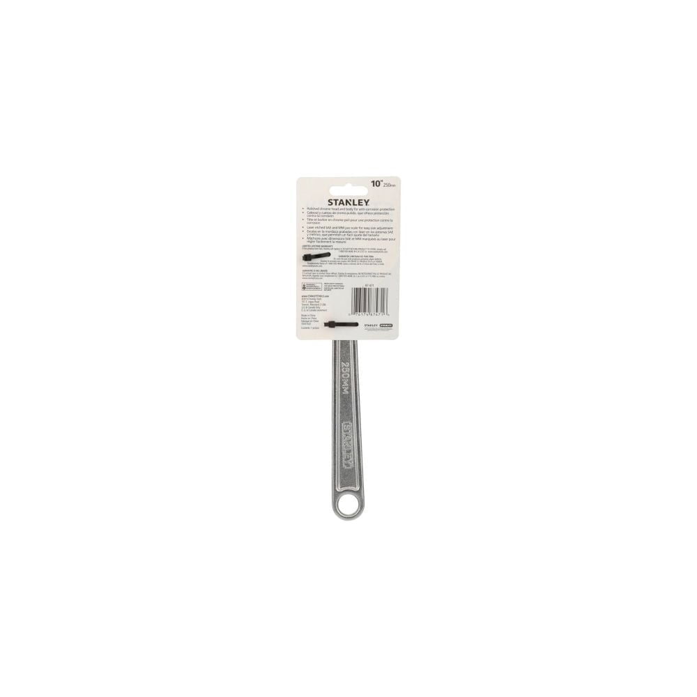 Stanley 1 2/11'' Forged Chrome Vanadium Steel Proto Adjustable Wrench With Lightweight Handle