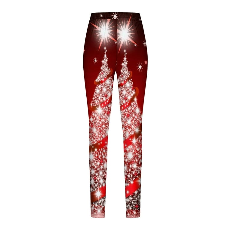 Ugly Plus Size Christmas Leggings for Women Tummy Control Xmas Graphic  Tights Ankle High Waist Athletic Leggings