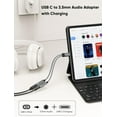 thumbnail image 3 of CableCreation USB C to 3.5mm Headphone and Charger Adapter with PD 100W 60W Fast Charging, USB C to Audio Jack Type C to Aux Cord for iPhone 16 15, Galaxy S24/S23/S22 Ultra , iPad Pro/Air, Pixel 9/8, 3 of 9