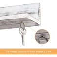 thumbnail image 4 of LIANTRAL Magnetic Key Holder for Wall Wood Shelf Organizer Set of 2 Distressed White, 4 of 7