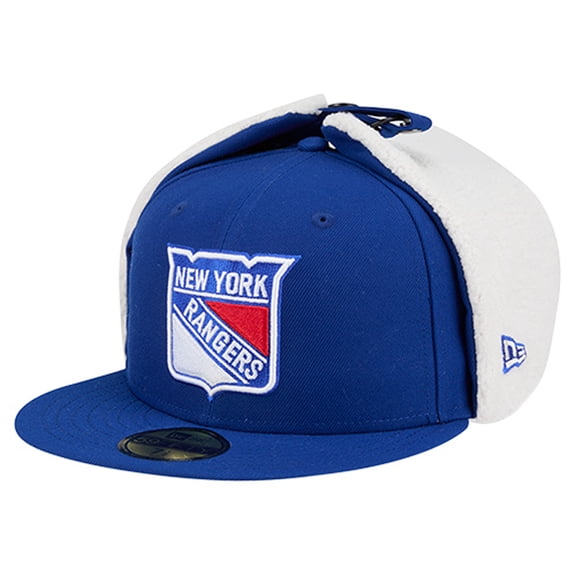 Men's New Era Blue New York Rangers Injection Dog Ear Classic Fitted Hat