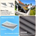 thumbnail image 4 of Waterproof Shade Sail (PES) Triangular 3 x 3 x 3m Anthracite UV Protection for Terrace Camping Outdoor Garden (Blue), 4 of 5