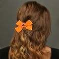 thumbnail image 2 of Unique Bargains 1 Pair Duckbill Clip Halloween Double Bow Hair Clip for Women Orange Red, 2 of 5