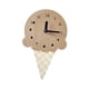 thumbnail image 4 of Mini reloj de pared con diseño de helado, silencioso, minimalista y elegante. Marrón, 4 of 9