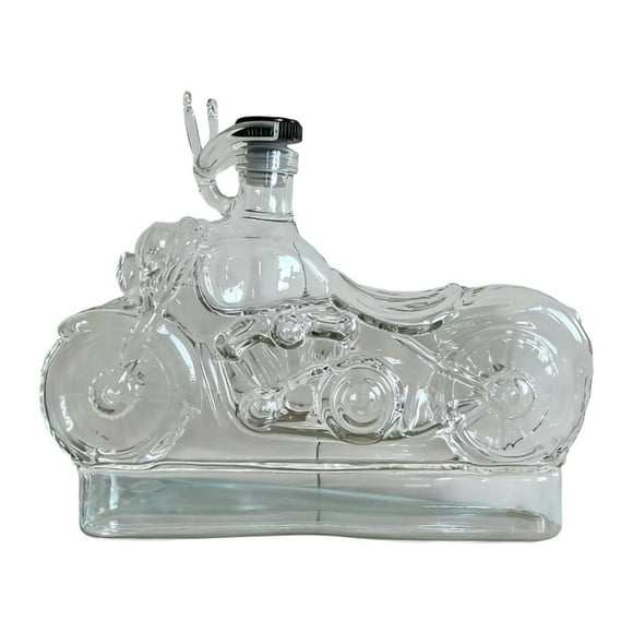 Decantador de whisky de transparente con tapón, botella de whisky vacía, dispensador de vino creativo para maridos, coleccionistas, hombres y