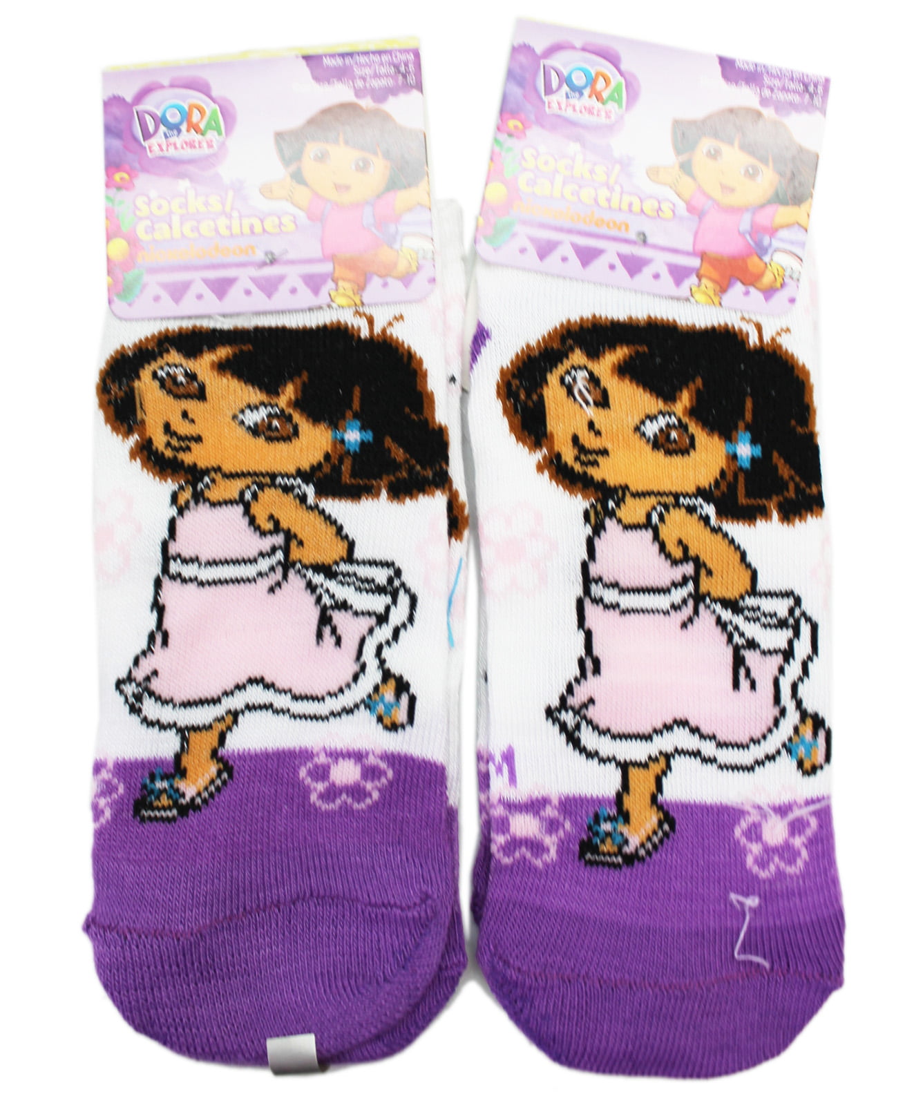 Max Grey Kids Socks 3 Pair ~ Size 6-8 Violet Purple with Stripes White with Blue 