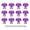 Purple, variant on 30mm Crystal Knobs Drawer Diamond Shaped Purple 12 Pack