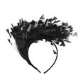 thumbnail image 2 of MSJUHEG Tea Party Hats,Feather Hair Clip,Feather Headpiece,Church Hats,Fascinators Hats,Hat for Wedding Flower Mesh Hair Clip Tea Headband Black One Size, 2 of 3