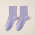 thumbnail image 2 of WAYUTE Womens Mid Calf Socks Bundle Pilling Breathable Wicking Control Solid Color Casual Crew Socks for Women Daily Wear, 2 of 4