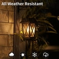 thumbnail image 6 of Solar Lanterns Outdoor Waterproof, 2 Pack Hanging Solar Lights with Glass Shade, LED Metal Wall Mount Outdoor Light for Gift, Yard, Garden, Patio - Black, 6 of 8