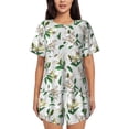 thumbnail image 1 of Fotbe Lilies Flowers Conjunto de Pijama Estampado para Mujer, 2 Piezas, Ropa de Dormir con Camiseta de Manga Corta y Shorts Suaves-XX-Large, 1 of 6