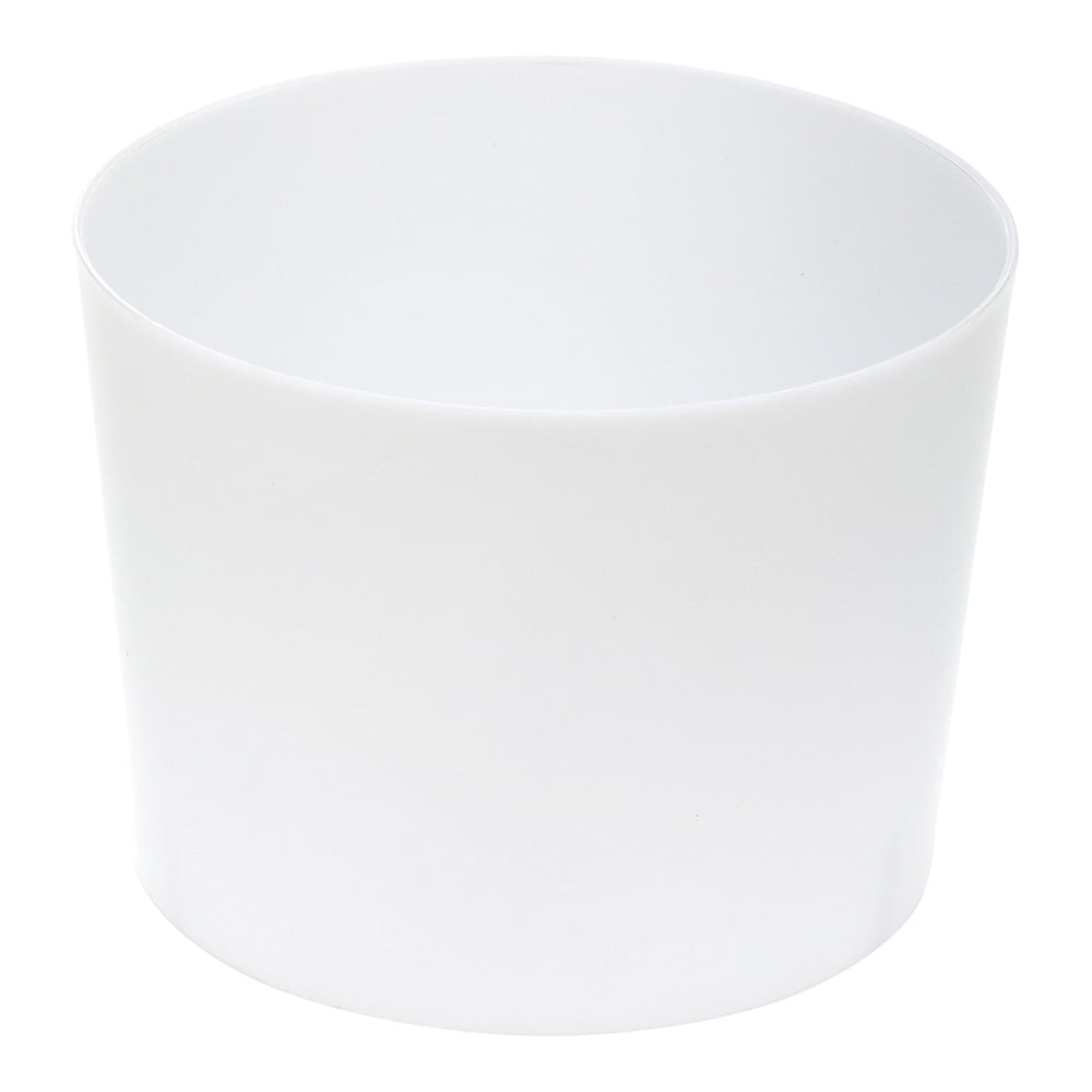 6 oz Round White Plastic Cylindro Cup - 2 1/4