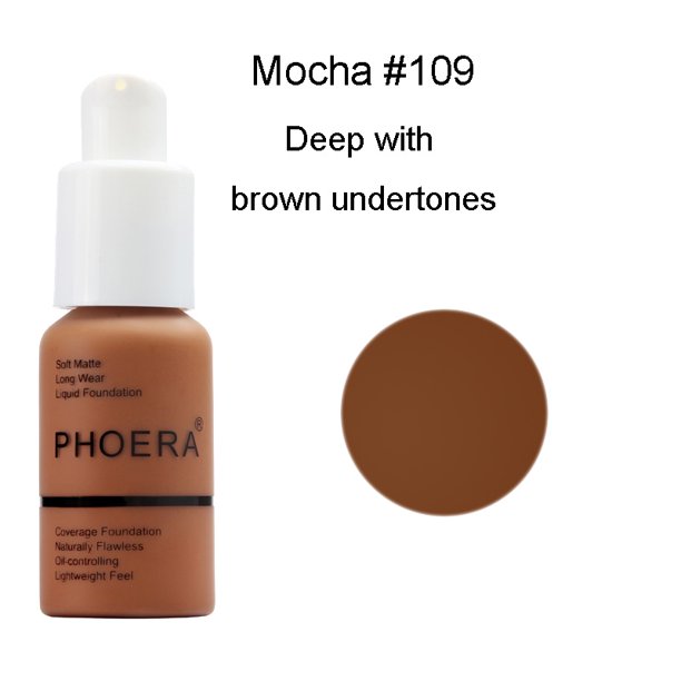 PHOERA Corrector Líquido De Cobertura Completa Base De Maquillaje Facial Mineral Táctil Blanqueamiento Iluminar Crema Hidratante Cara Líquida Imprimación Función